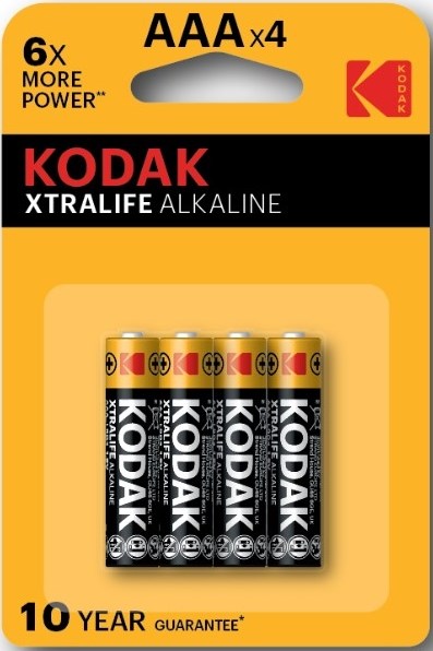 Kodak Xtralife LR 03 alkalická batéria 4ks