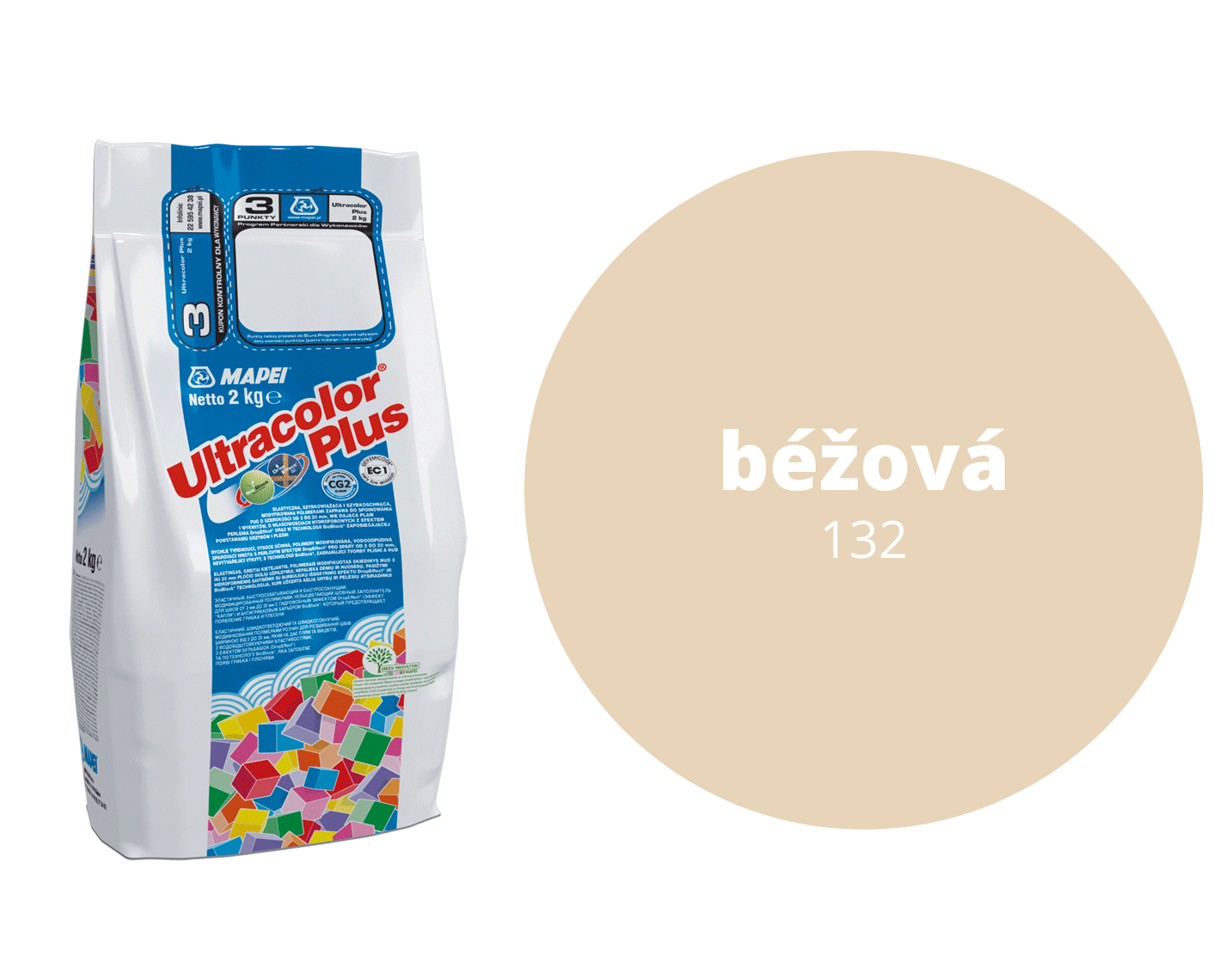 Ultracolor Plus špárovacia malta 132 alu 2kg