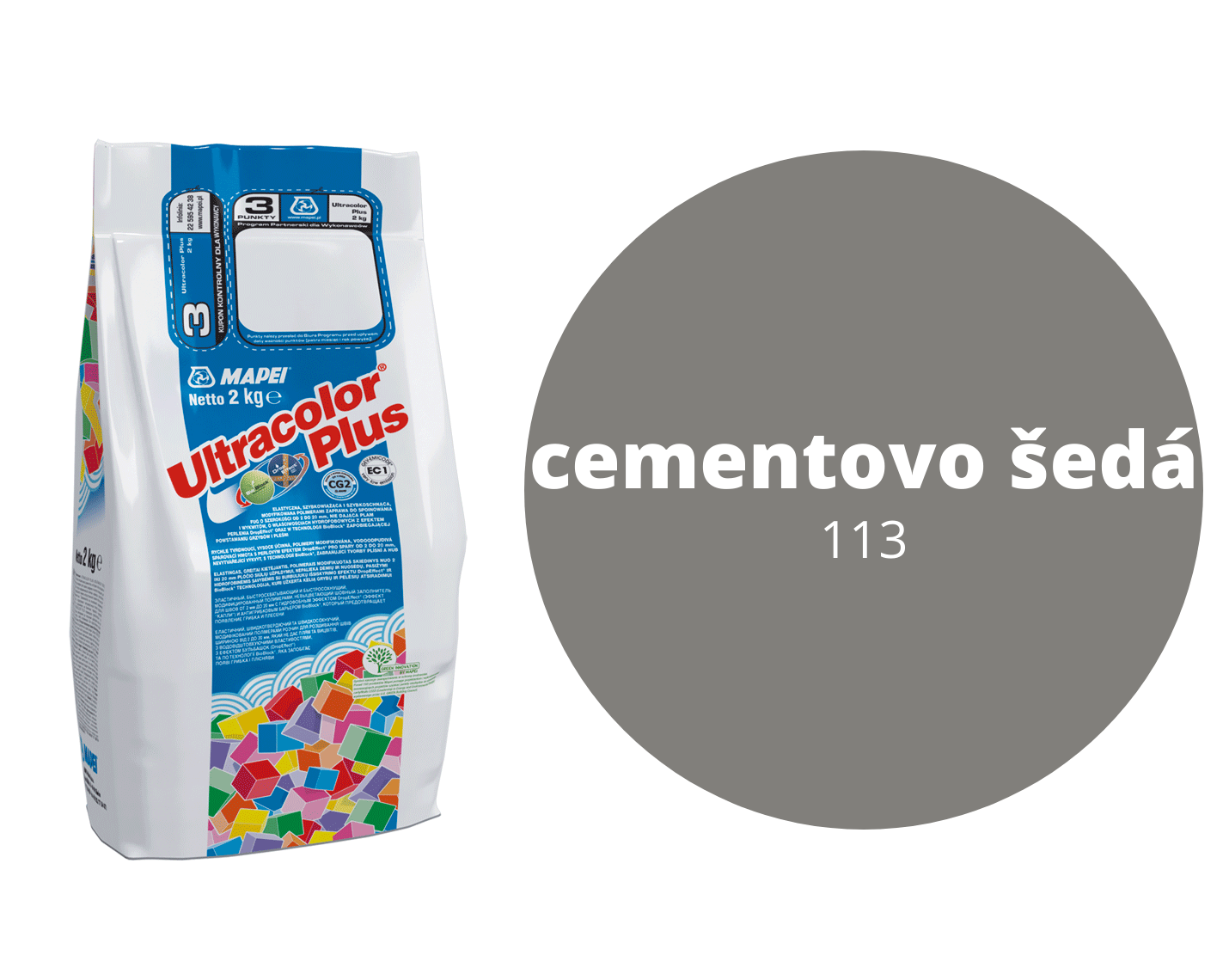 Ultracolor Plus špárovacia malta 113 alu 5kg