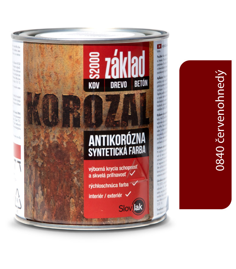 Korozal Základ S2000 0840 červenohnedý 10kg