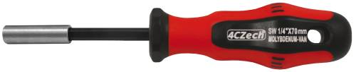 4CZech Držiak bitov 1/4" 70mm s rukoväťou profi