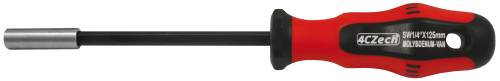 4CZech Držiak bitov 1/4" 125mm s rukoväťou profi
