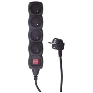 Emos Predlžovací prívod s vypínačom 4 zásuvky 5m