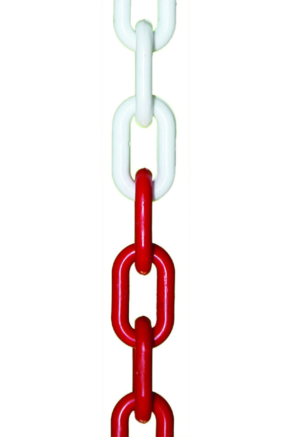 Plastová reťaz červeno/biela 8mm