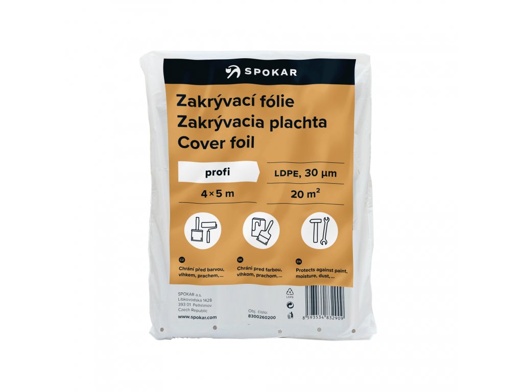 Spokar plachta 4x5m 30MY LDPE