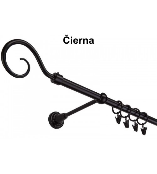 Garniža komplet 300cm 16mm I čierny