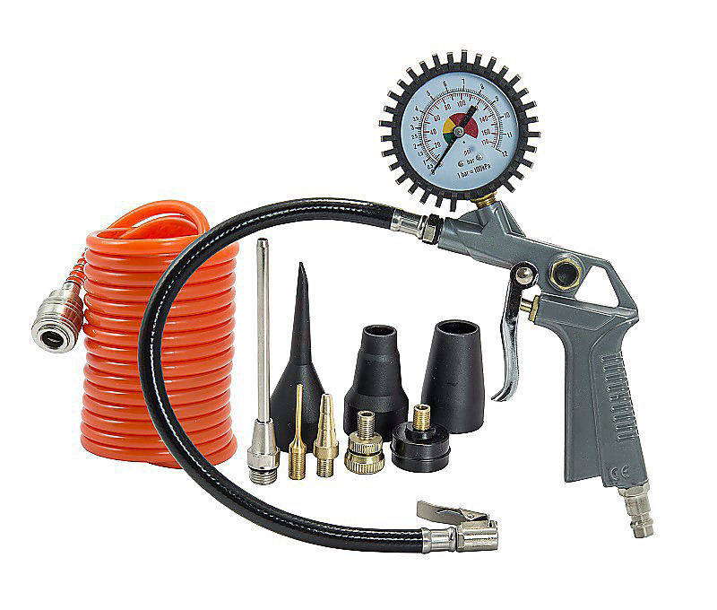 Dedra Čerpadlová sada pištoľ s tlakomerom hadica 3m + 8k
