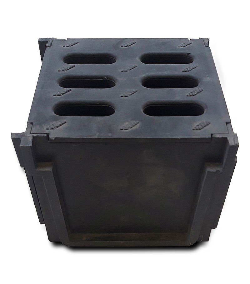 Žľab KGS BB Light Roh 100x100mm plastový rošt