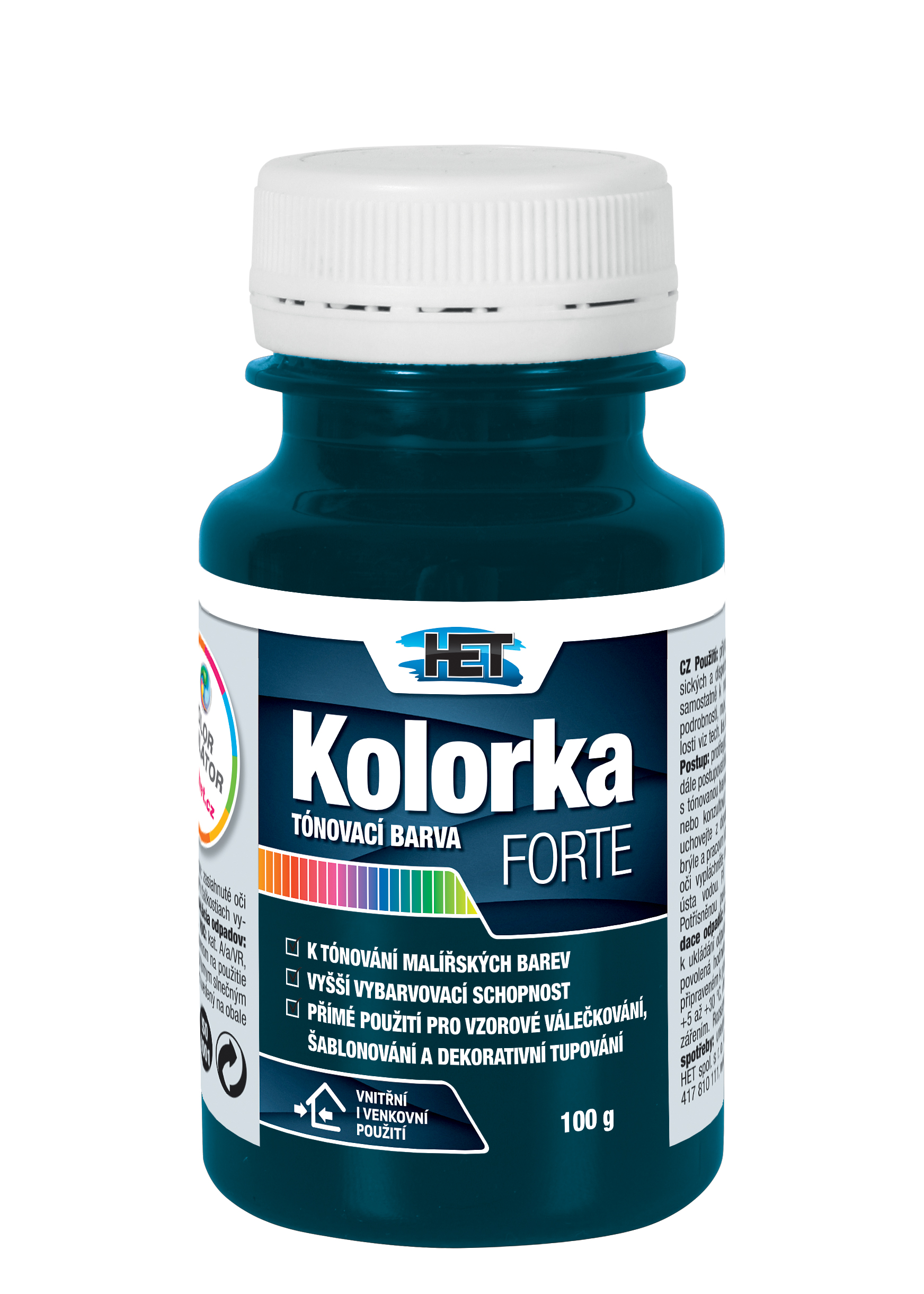 Het Kolorka Forte 0486 tyrkysová 100g