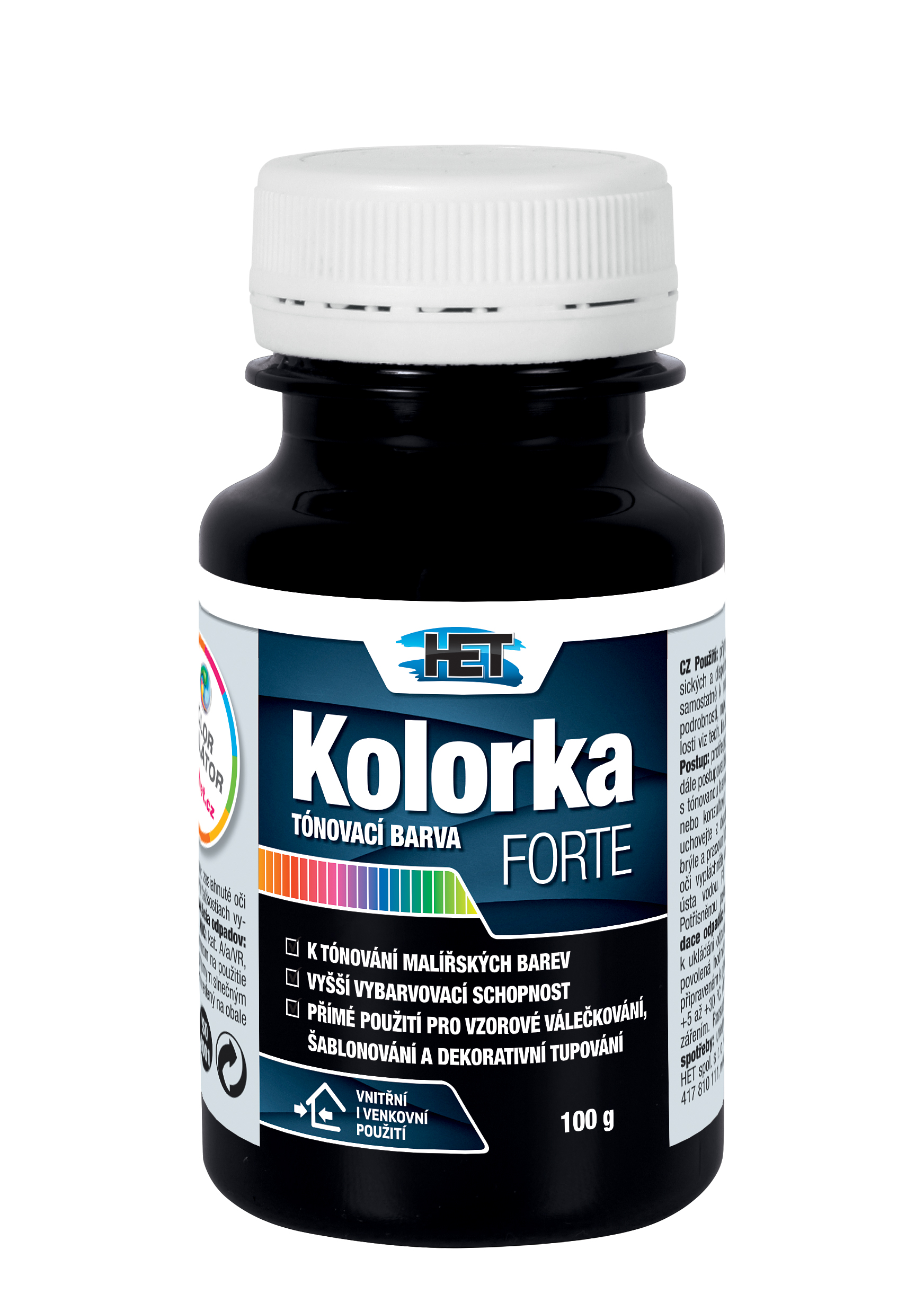 Het Kolorka Forte 0196 čierna 100g