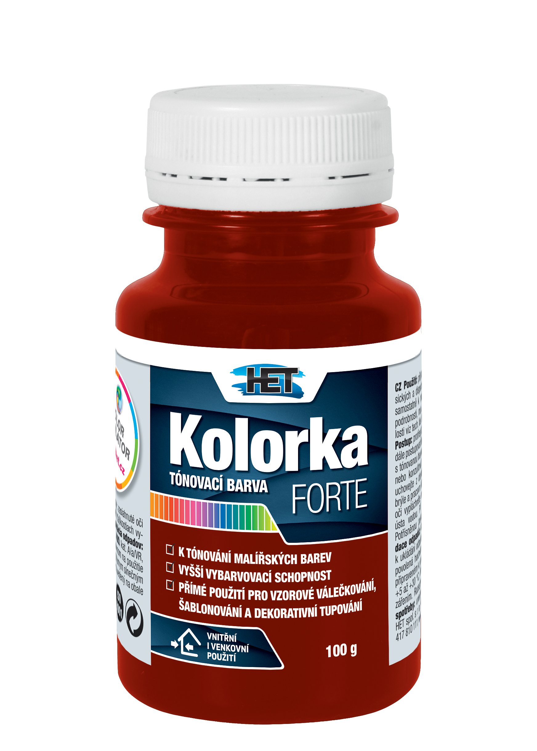 Het Kolorka Forte 0846 červená 100g