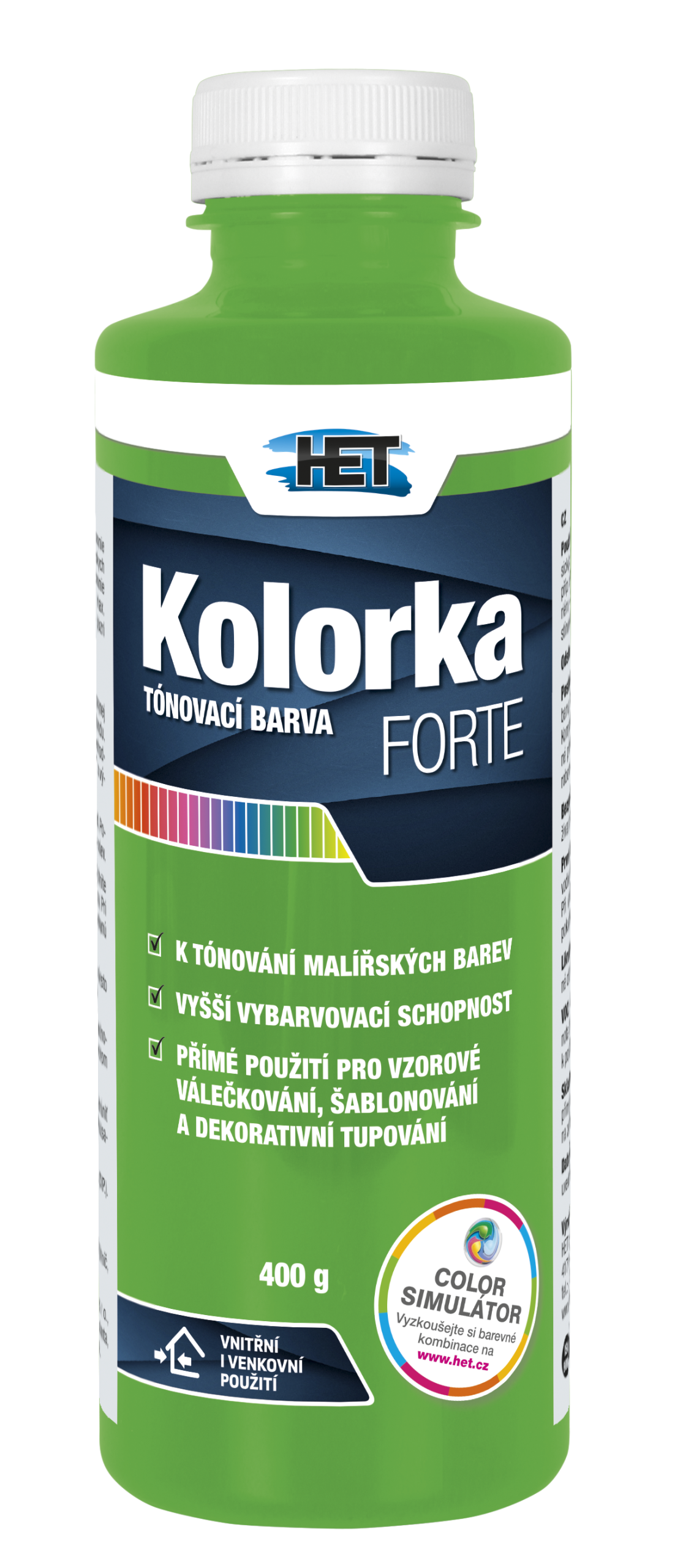 Het Kolorka Forte 0546 svetlá zelená 400g Het Kolorka Forte 0546 svetlá zelená 400g