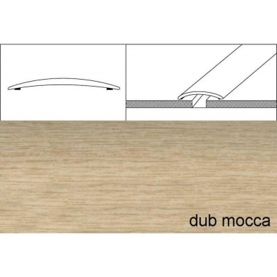 Profil prechodový A72 Dub samolepiaci 2m