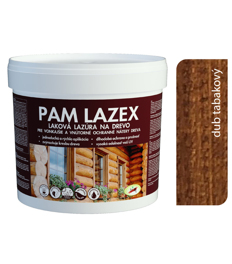 PAM Lazex dub tabakový - Hrubovrstvá lazúra 3L PAM Lazex dub tabakový - Hrubovrstvá lazúra 3L