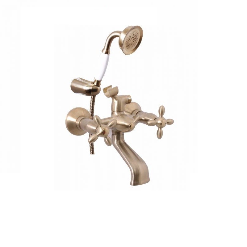RUBINETA VENEZIA CROSS 1 vaňová nástenná batéria galvanizovaný bronz