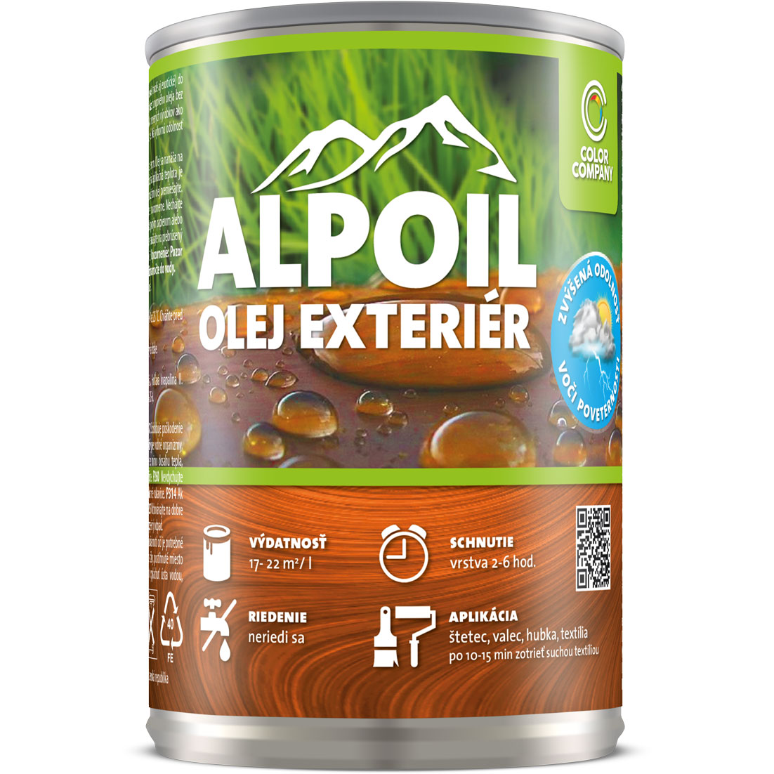 Alpin olej Exteriér - Špeciálny prírodný olej na drevo 0