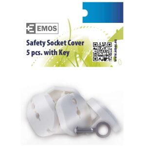 Emos Záslepka bezpečnostná do zásuvky + kľúč