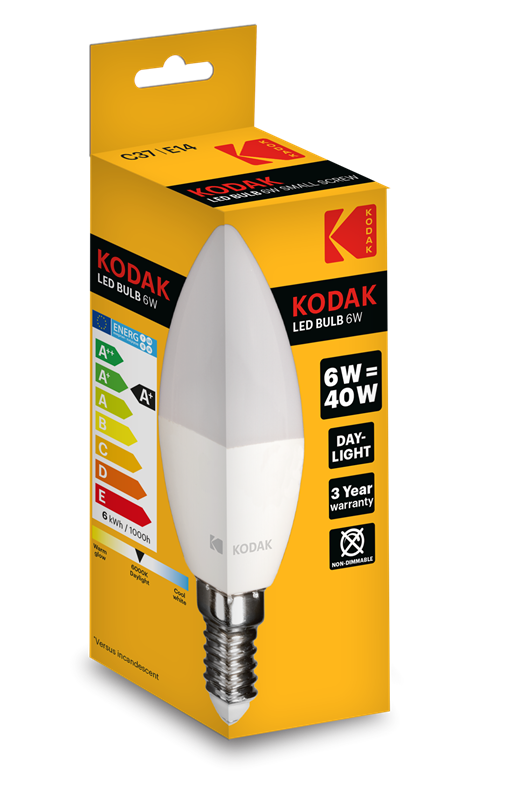 KODAK LED Žiarovka Candle40 6W E14