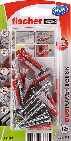 Fischer Hmoždinka DuoPower 6X30 S K NV