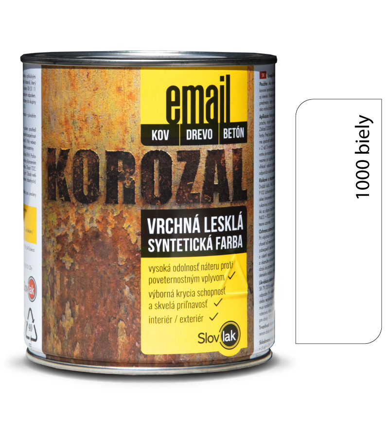 Korozal EMAIL 1000 biely 3kg