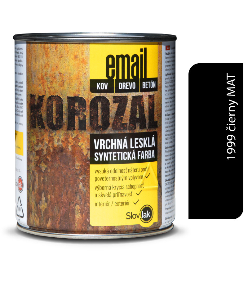 Korozal EMAIL 1999 čierny matný 3 kg