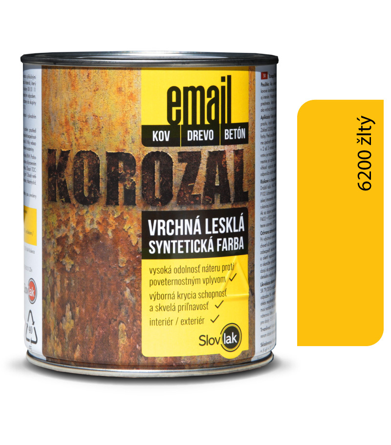 Korozal EMAIL 6200 žltý 3kg
