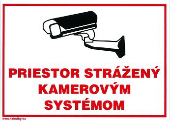 Samolepka Priestor chránený kamerovým systémom 210x297mm