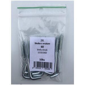 Skoba s vrútom 80mm biely zinok 6ks/bal. (ilust.foto)