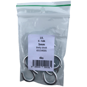 S-hák 3mm zn 6ks