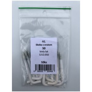 Skoba s vrútom biely lak 50mm 10ks/bal.