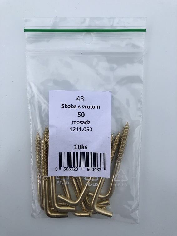 Skoba s vrutom 50mm 10ks