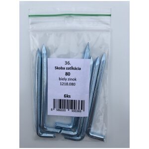 Skoba zatĺkacia 80mm biely zinok 6ks/bal.