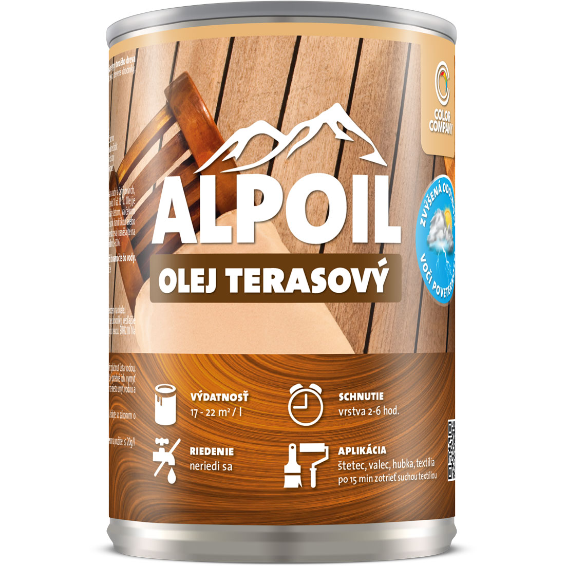 Alpoil olej terasový - Impregnačný olej na terasy a drevo 0