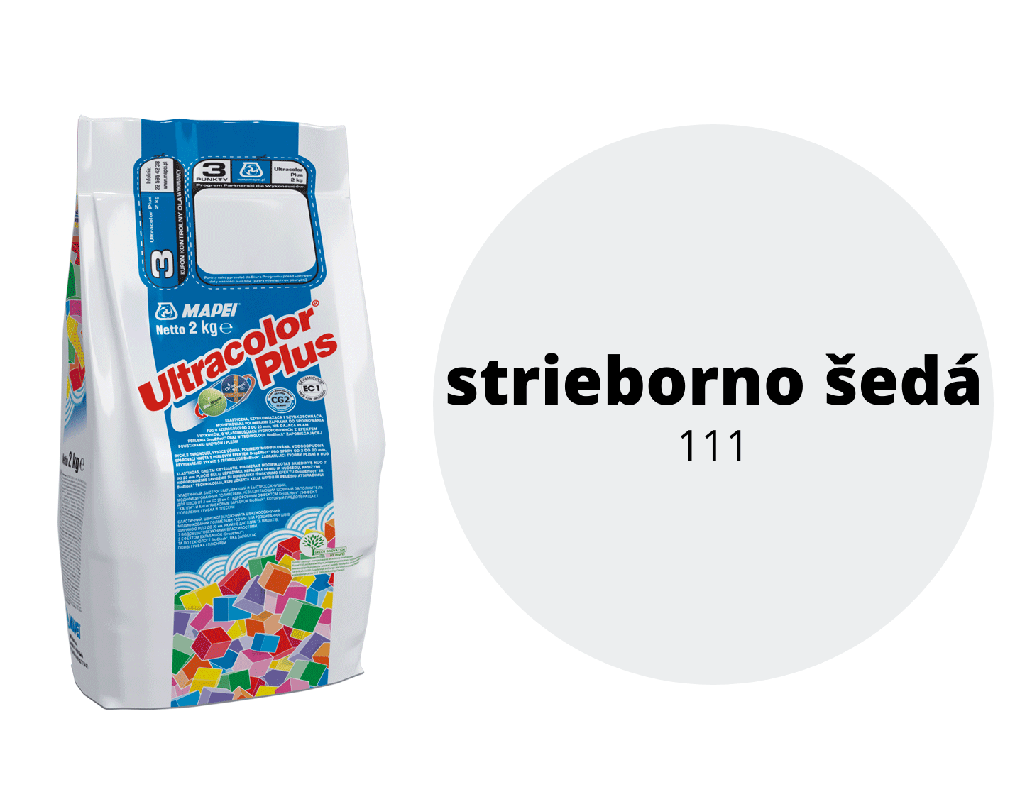 Mapei Ultracolor Plus 111 Škárovacia hmota ALU 5kg