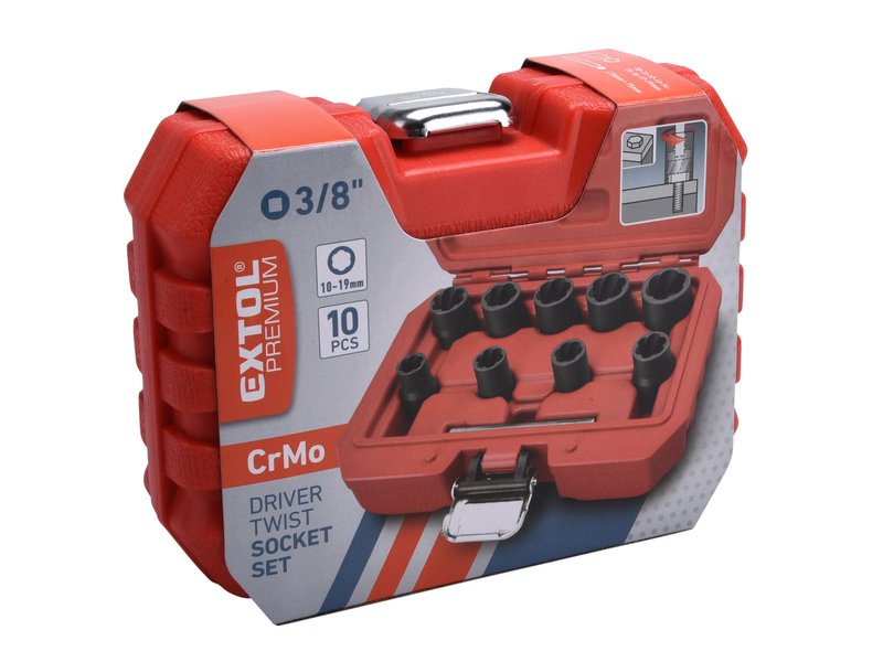 Extol Premium Nástrčné kľúče "Twist" na poškodené matice