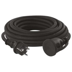 Emos Kábel predlžovací neoprénový čierny prívod spojka 3x2