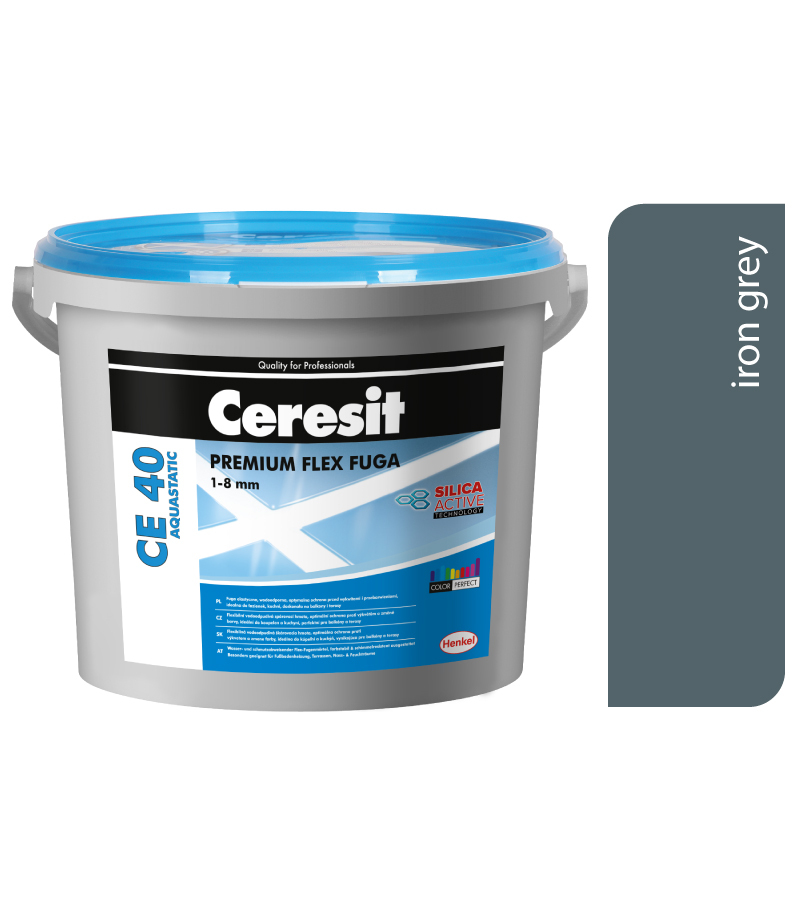 Ceresit CE 40 Aquastatic 111 Iron Grey 5kg - škárovacia hmota Ceresit CE 40 Aquastatic 111 Iron Grey 5kg - škárovacia hmota