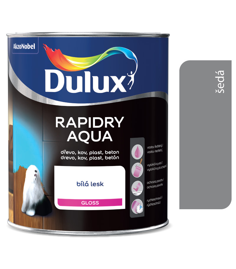 Dulux Rapidry Aqua šedá 2