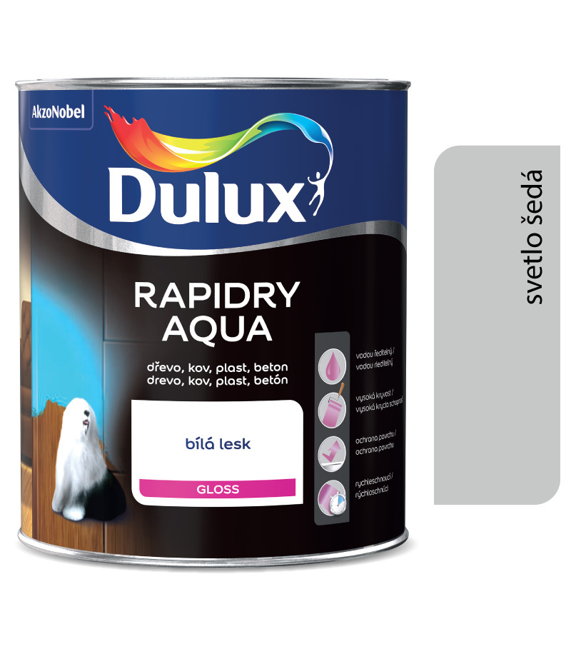 Dulux Rapidry Aqua svetlošedá 0