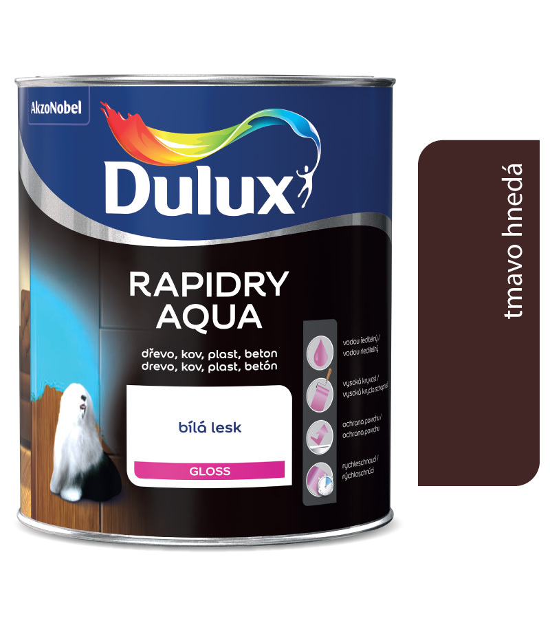 Dulux Rapidry Aqua tmavohnedá 0
