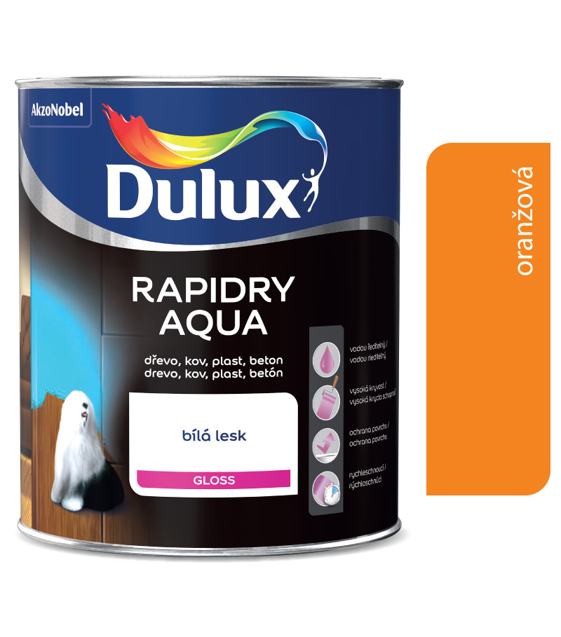 Dulux Rapidry Aqua oranžová 0 Dulux Rapidry Aqua oranžová 0