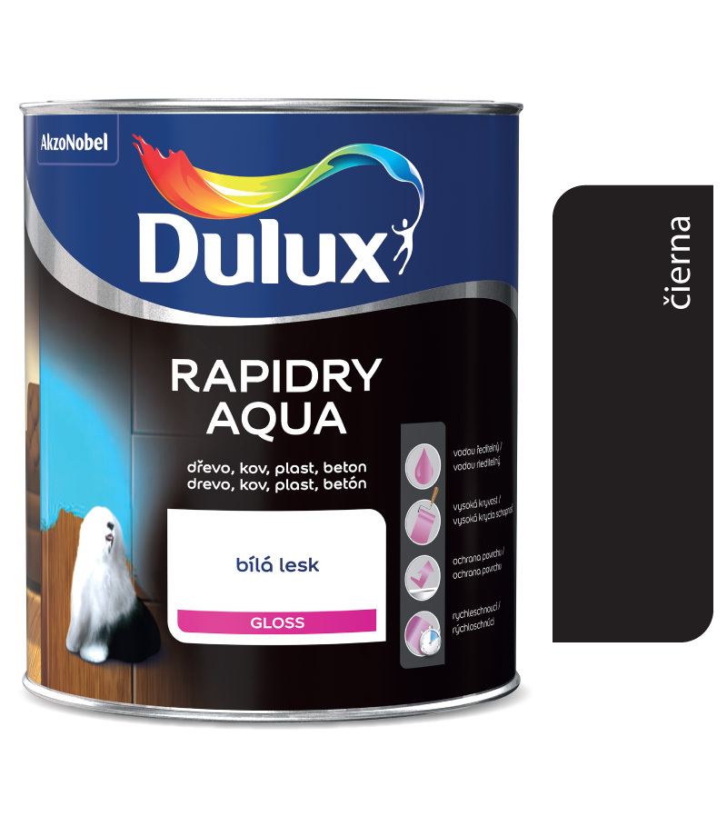 Dulux Rapidry Aqua čierna 0