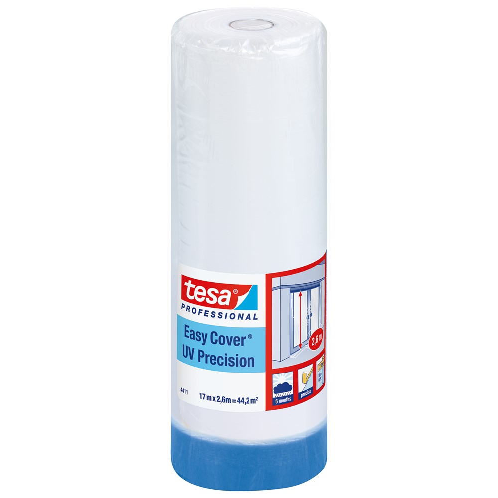 Tesa 4411 Easy Cover Zakrývacia fólia s páskou UV Precision 2600mmx17m