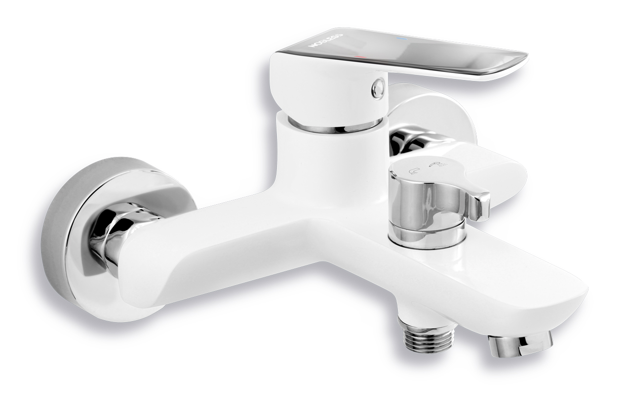 Nobless Tina batéria vaňová nástenná biela/chróm