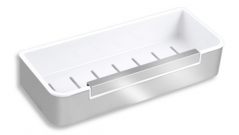 Polička sprchová so stierkou na sprchový kút 55mm x 290mm x 120mm