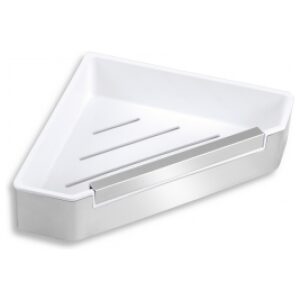 Polička sprchová so stierkou na sprchový kút rohová 55mm x 300mm x 195mm