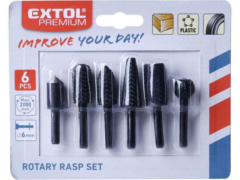 Extol Premium Rašple rotačné určené na obrábanie dreva