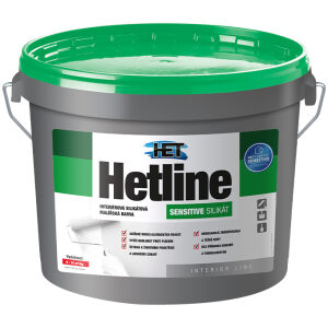 Hetline Sensitive silikát -  Silikátová vodouriediteľná interiérová maliarska farba 5kg