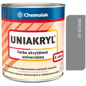 S2822 Uniakryl 0110 šedá - Farba na značenie ciest