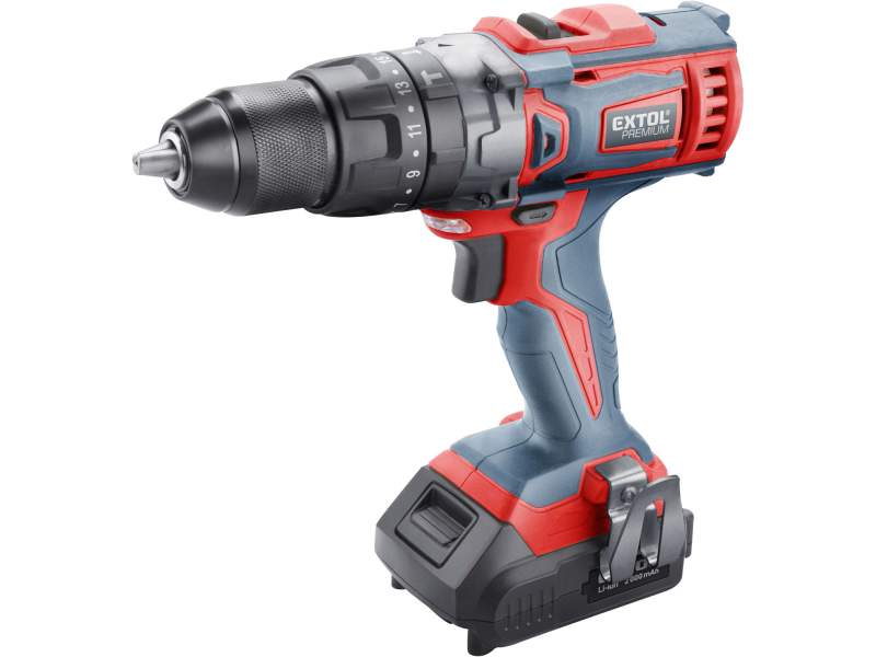 Extol Premium Akumulátorová vŕtačka s príklepom / skrutkovač 20V